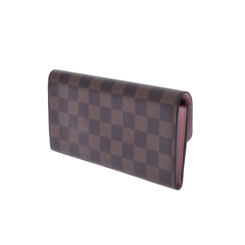 LOUIS VUITTON ルイヴィトン ダミエ ポルトフォイユ エミリー ローズバレリーヌ N60214 レディース ダミエキャンバス 長財布 ABランク 中古 銀蔵