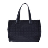 CHANEL シャネル ニュートラベルライン トートMM 黒 レディース ナイロン レザー ハンドバッグ ABランク 中古 銀蔵