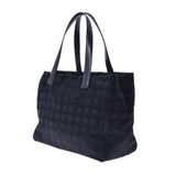 CHANEL シャネル ニュートラベルライン トートMM 黒 レディース ナイロン レザー ハンドバッグ ABランク 中古 銀蔵
