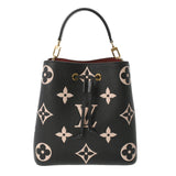 LOUIS VUITTON ルイヴィトン モノグラム アンプラント ネオノエMM ブラック/ベージュ M45497 レディース グレインレザー ショルダーバッグ Aランク 中古 銀蔵