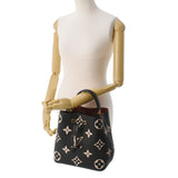 LOUIS VUITTON ルイヴィトン モノグラム アンプラント ネオノエMM ブラック/ベージュ M45497 レディース グレインレザー ショルダーバッグ Aランク 中古 銀蔵