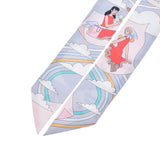 HERMES エルメス ツイリー  ピンク/グレー レディース シルク100％ スカーフ Aランク 中古 銀蔵