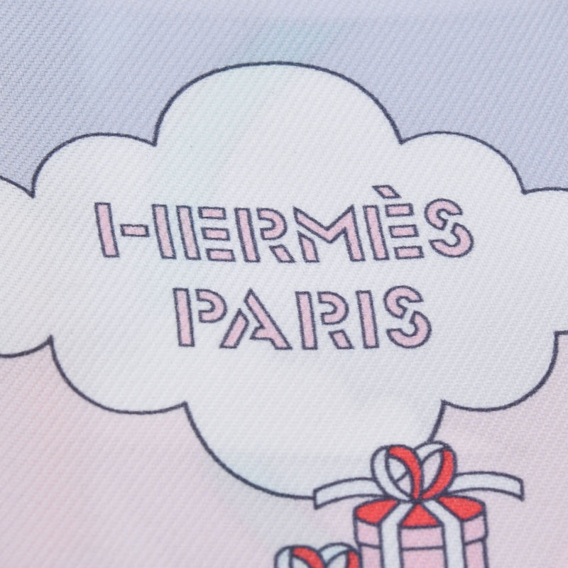 HERMES エルメス ツイリー  ピンク/グレー レディース シルク100％ スカーフ Aランク 中古 銀蔵