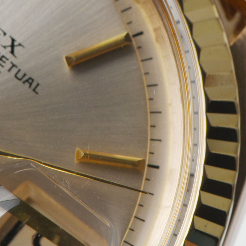 ROLEX ロレックス デイトジャスト シルバー 1601 メンズ YG 腕時計 自動巻き シルバー文字盤 Aランク 中古 銀蔵