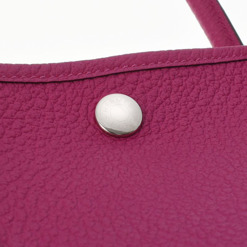 HERMES エルメス ガーデンパーティ PM ローズパープル シルバー金具 C刻印(2018年頃) レディース ネゴンダ ハンドバッグ Aランク 中古 銀蔵