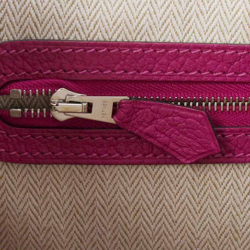 HERMES エルメス ガーデンパーティ PM ローズパープル シルバー金具 C刻印(2018年頃) レディース ネゴンダ ハンドバッグ Aランク 中古 銀蔵