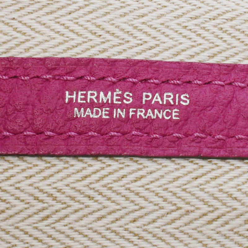 HERMES エルメス ガーデンパーティ PM ローズパープル シルバー金具 C刻印(2018年頃) レディース ネゴンダ ハンドバッグ Aランク 中古 銀蔵