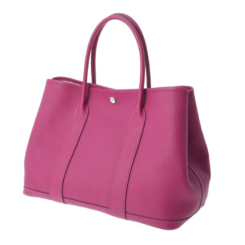 HERMES エルメス ガーデンパーティ PM ローズパープル シルバー金具 C刻印(2018年頃) レディース ネゴンダ ハンドバッグ Aランク 中古 銀蔵
