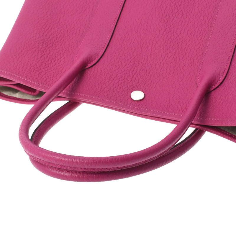 HERMES エルメス ガーデンパーティ PM ローズパープル シルバー金具 C刻印(2018年頃) レディース ネゴンダ ハンドバッグ Aランク 中古 銀蔵