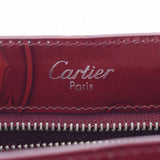 CARTIER カルティエ ハッピーバースデイ ミニ ボルドー レディース カーフ ハンドバッグ ABランク 中古 銀蔵