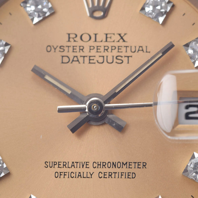 ROLEX ロレックス デイトジャスト トリドールブレス 69179G レディース WG/YG/PG 腕時計 自動巻き コパー文字盤 Aランク 中古 銀蔵