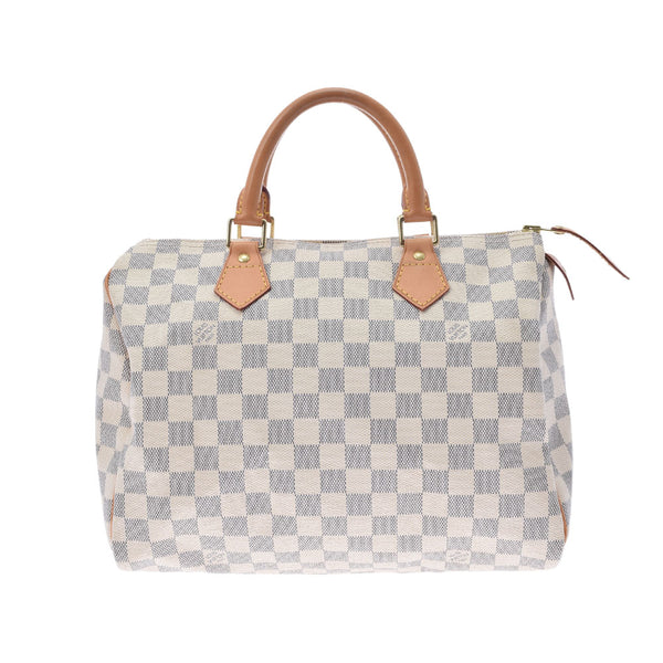 LOUIS VUITTON ルイヴィトン ダミエ アズール スピーディ 30  白 N41533 ユニセックス ハンドバッグ ABランク 中古 銀蔵