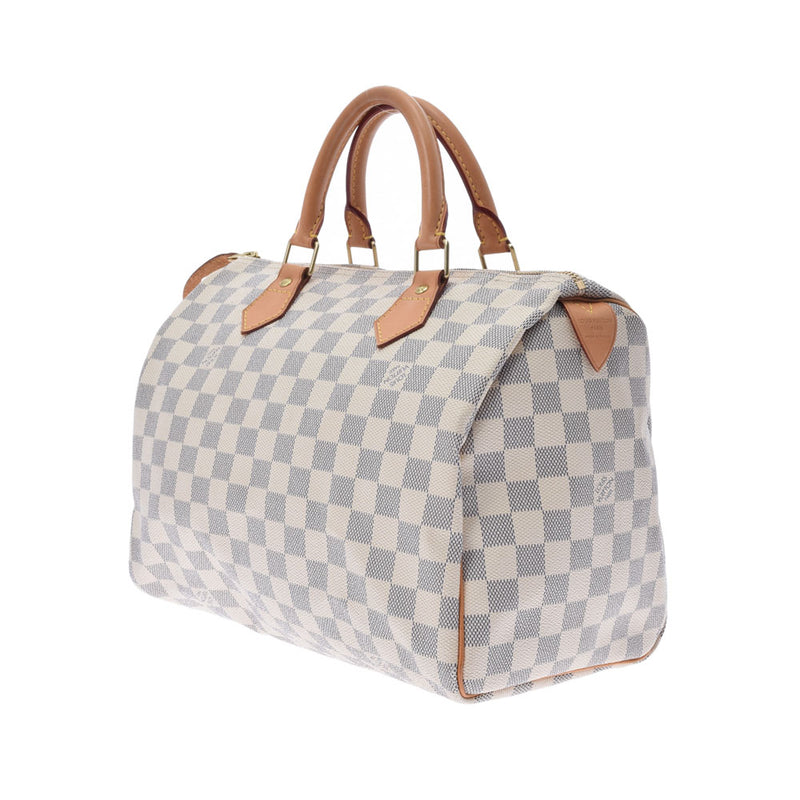 LOUIS VUITTON ルイヴィトン ダミエ アズール スピーディ 30  白 N41533 ユニセックス ハンドバッグ ABランク 中古 銀蔵