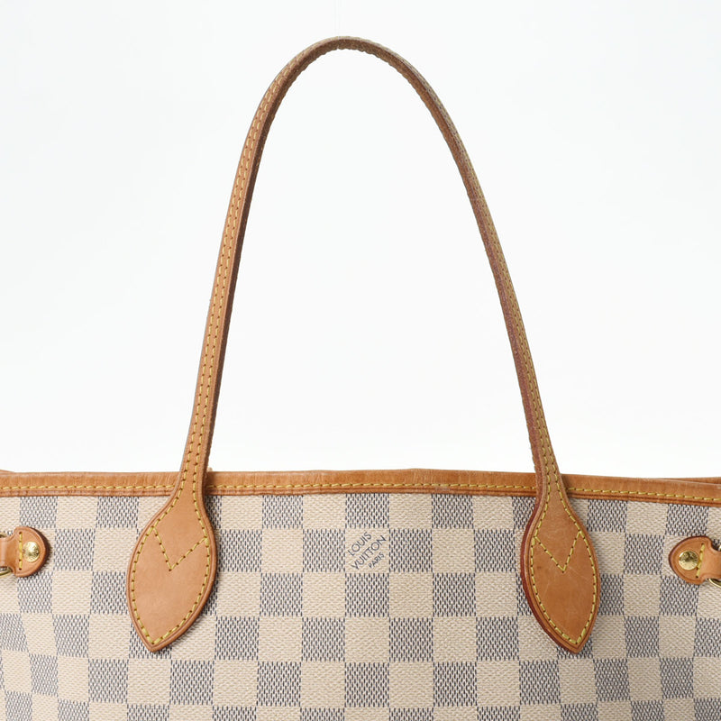 LOUIS VUITTON ルイヴィトン ダミエ アズール ネヴァーフルPM 旧型 ホワイト N51110 レディース ダミエアズールキャンバス ハンドバッグ Bランク 中古 銀蔵