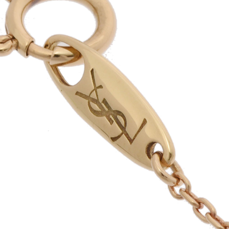 YVES SAINT LAURENT イヴサンローラン YSL ネックレス ダイヤ0.05ct サファイア0.09ct レディース K18イエローゴールド ネックレス Aランク 中古 銀蔵