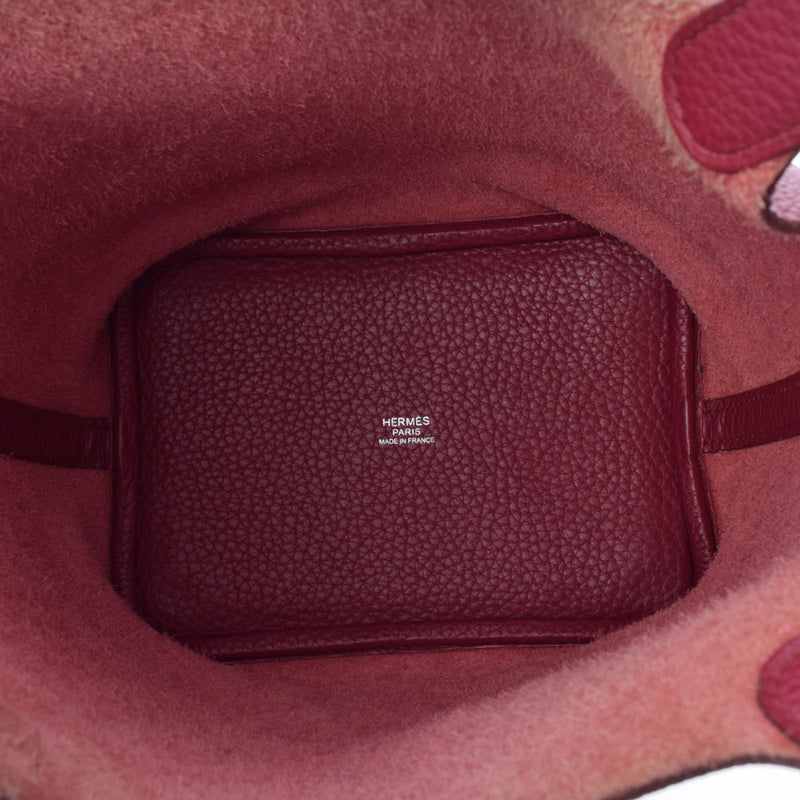 HERMES エルメス ピコタンロックPM ルビー パラジウム金具 レディース トリヨンクレマンス ハンドバッグ ABランク 中古 銀蔵