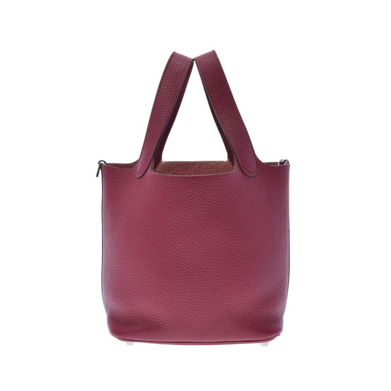 HERMES エルメス ピコタンロックPM ルビー パラジウム金具 レディース トリヨンクレマンス ハンドバッグ ABランク 中古 銀蔵