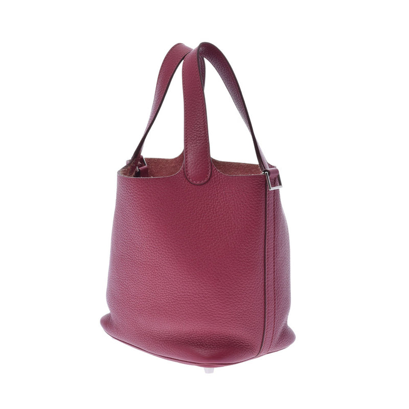 HERMES エルメス ピコタンロックPM ルビー パラジウム金具 レディース トリヨンクレマンス ハンドバッグ ABランク 中古 銀蔵