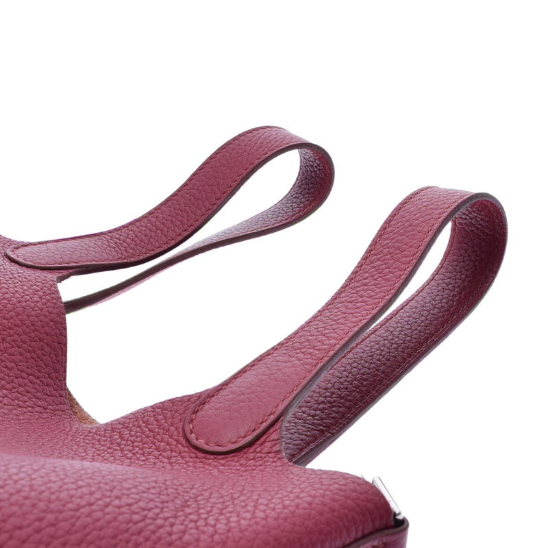 HERMES エルメス ピコタンロックPM ルビー パラジウム金具 レディース トリヨンクレマンス ハンドバッグ ABランク 中古 銀蔵