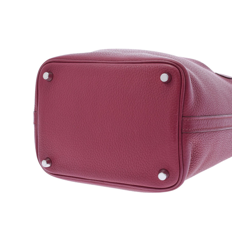 HERMES エルメス ピコタンロックPM ルビー パラジウム金具 レディース トリヨンクレマンス ハンドバッグ ABランク 中古 銀蔵