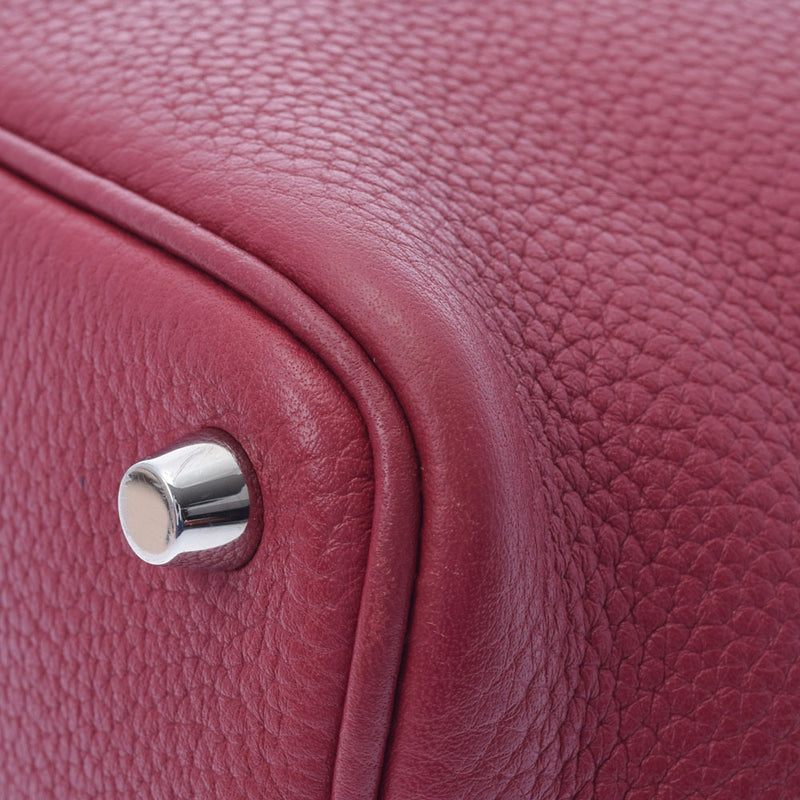 HERMES エルメス ピコタンロックPM ルビー パラジウム金具 レディース トリヨンクレマンス ハンドバッグ ABランク 中古 銀蔵