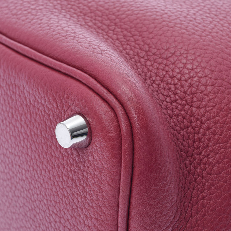 HERMES エルメス ピコタンロックPM ルビー パラジウム金具 レディース トリヨンクレマンス ハンドバッグ ABランク 中古 銀蔵