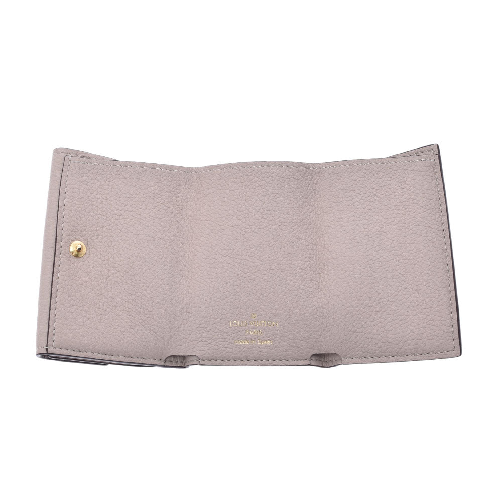 LOUIS VUITTON ルイヴィトン ポルトフォイユ ロックミニ M69340 グレージュ カーフレザー 三つ折り財布 レディース 【中古】 12603K359 ルイヴィトンポルトフォイユ ロックミニ グレージュ レディース カーフ
