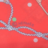 HERMES エルメス ツイリー 新タグ LES CLES A POIS コーラルピンク 063871S レディース シルク100％ スカーフ 未使用 銀蔵