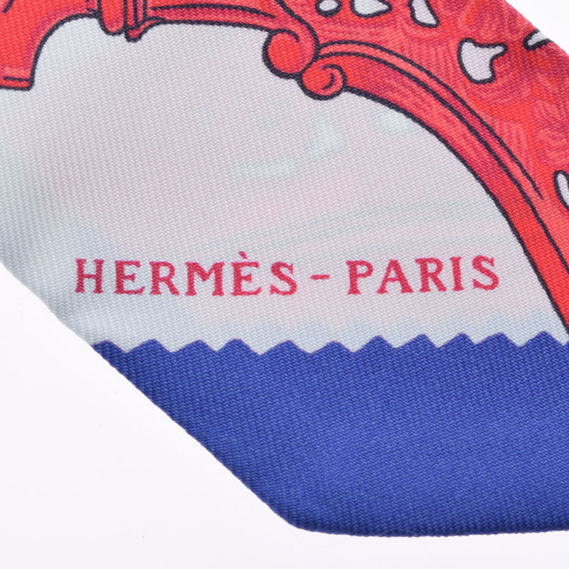 HERMES エルメス ツイリー 新タグ ETRIERS REMIX グリーン/ヴァーミリオン/ブルーロワイヤル 063502S01 レディース シルク100％ スカーフ 未使用 銀蔵