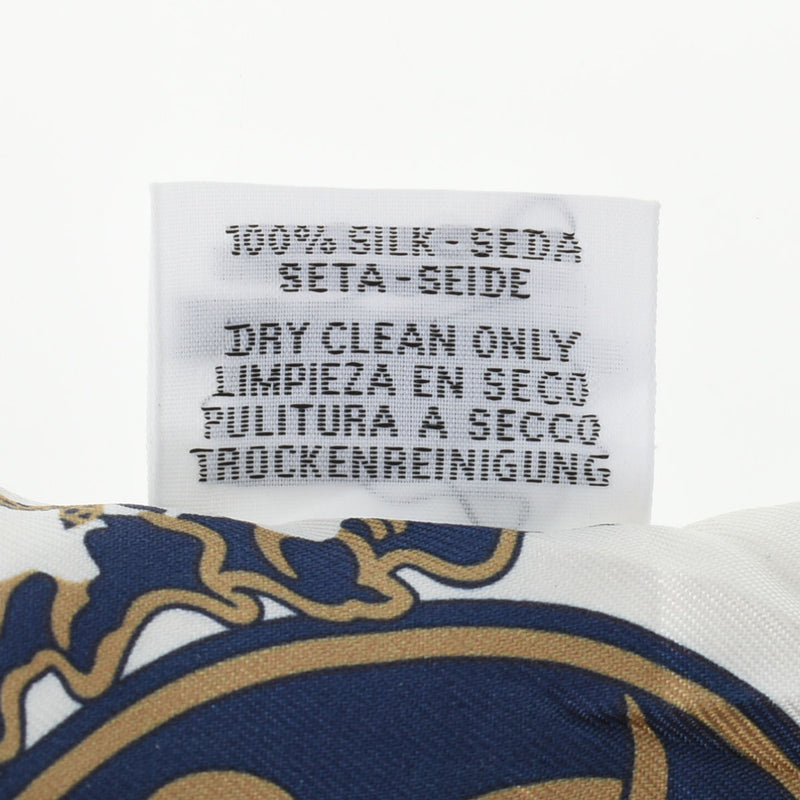 HERMES エルメス ツイリー 新タグ 白/グレー レディース シルク100％ スカーフ Bランク 中古 銀蔵