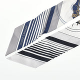 HERMES エルメス ツイリー 新タグ 白/グレー レディース シルク100％ スカーフ Bランク 中古 銀蔵