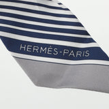 HERMES エルメス ツイリー 新タグ 白/グレー レディース シルク100％ スカーフ Bランク 中古 銀蔵
