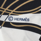 HERMES エルメス ツイリー 新タグ 白/グレー レディース シルク100％ スカーフ Bランク 中古 銀蔵