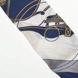 HERMES エルメス ツイリー 新タグ 白/グレー レディース シルク100％ スカーフ Bランク 中古 銀蔵