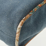 HERMES エルメス プティアッシュ トート ブルー レディース トワルオフィシエ シルク ハンドバッグ Aランク 中古 銀蔵