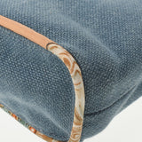 HERMES エルメス プティアッシュ トート ブルー レディース トワルオフィシエ シルク ハンドバッグ Aランク 中古 銀蔵