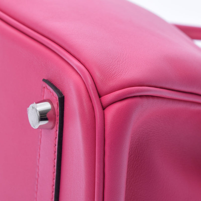 HERMES エルメス バーキン30 ローズショッキング シルバー金具 Y刻印(2020年頃) レディース ジョナサン ハンドバッグ Aランク 中古 銀蔵