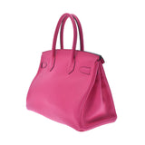 HERMES エルメス バーキン30 ローズショッキング シルバー金具 Y刻印(2020年頃) レディース ジョナサン ハンドバッグ Aランク 中古 銀蔵