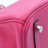 HERMES エルメス バーキン30 ローズショッキング シルバー金具 Y刻印(2020年頃) レディース ジョナサン ハンドバッグ Aランク 中古 銀蔵