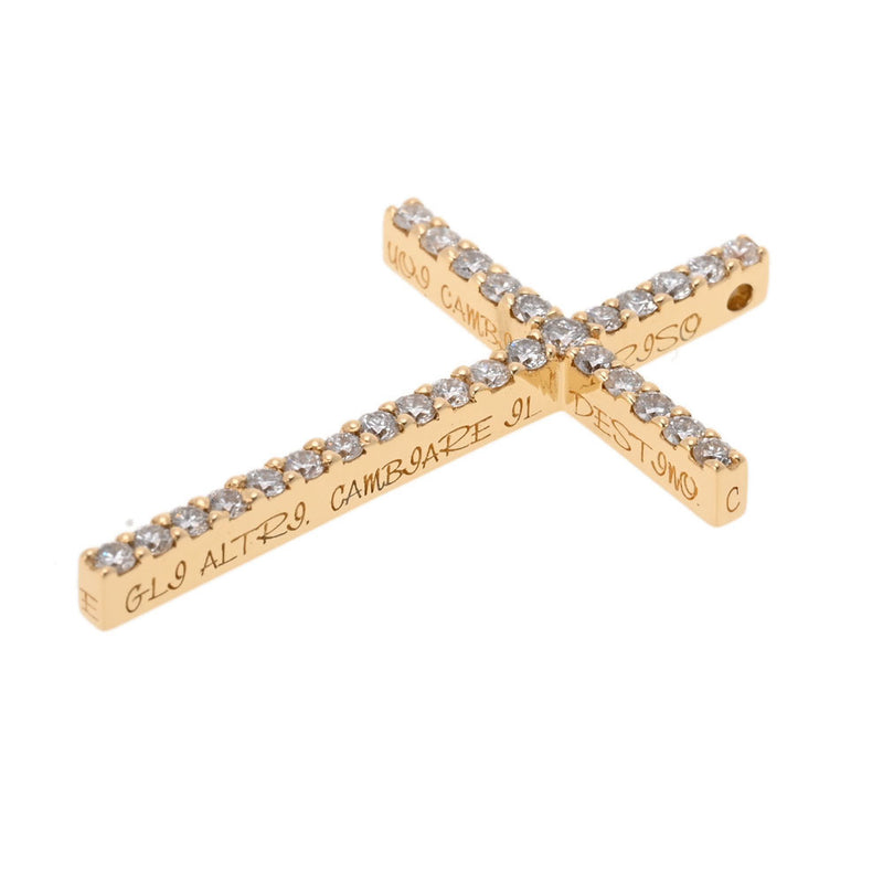 その他 Jimy's Charmer/ジミーズ チャーマー クロス ダイヤ0.39ct レディース K18イエローゴールド ペンダントトップ Aランク 中古 銀蔵