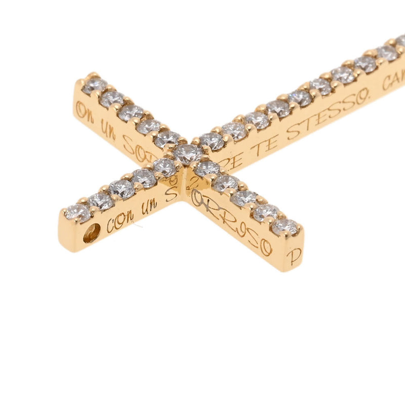 その他 Jimy's Charmer/ジミーズ チャーマー クロス ダイヤ0.39ct レディース K18イエローゴールド ペンダントトップ Aランク 中古 銀蔵