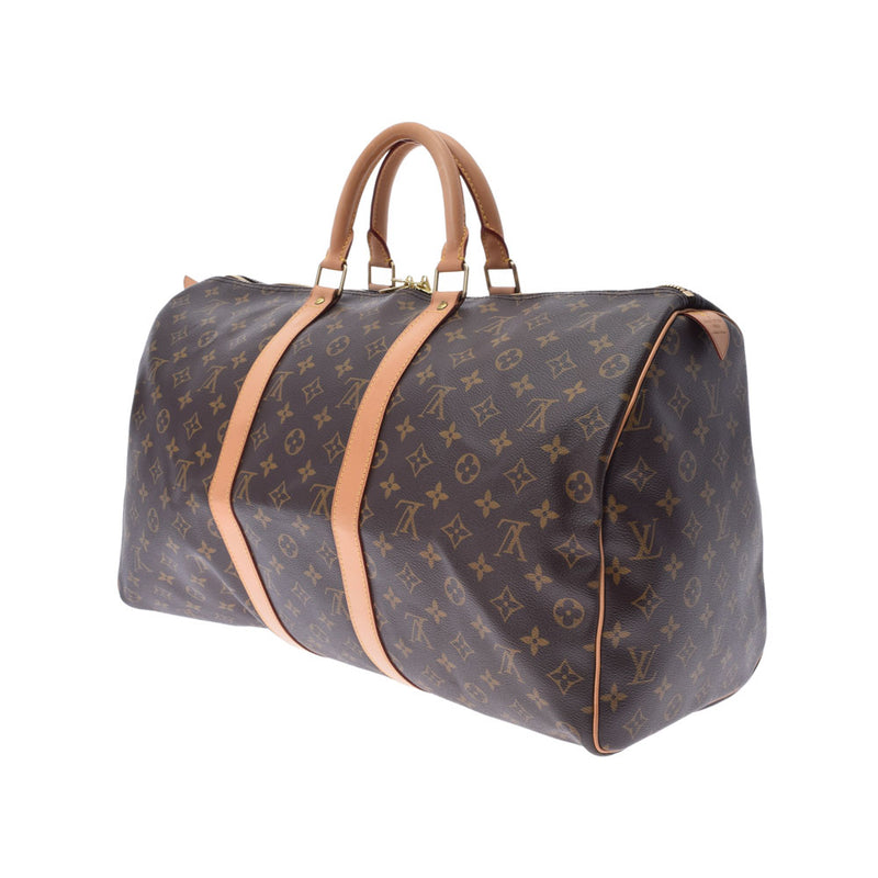 LOUIS VUITTON ルイヴィトン モノグラム キーポル50 ブラウン M41426 ユニセックス モノグラムキャンバス ボストンバッグ Aランク 中古 銀蔵