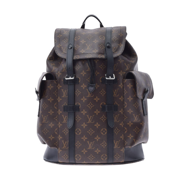 LOUIS VUITTON ルイヴィトン モノグラム マカサー クリストファー MM ブラウン M43735 メンズ モノグラムマカサー リュック・デイパック Aランク 中古 銀蔵