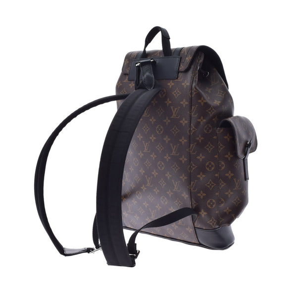 LOUIS VUITTON ルイヴィトン モノグラム マカサー クリストファー MM ブラウン M43735 メンズ モノグラムマカサー リュック・デイパック Aランク 中古 銀蔵