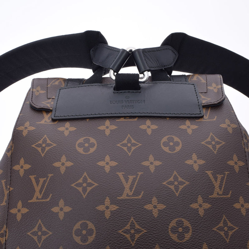 LOUIS VUITTON ルイヴィトン モノグラム マカサー クリストファー MM ブラウン M43735 メンズ モノグラムマカサー リュック・デイパック Aランク 中古 銀蔵