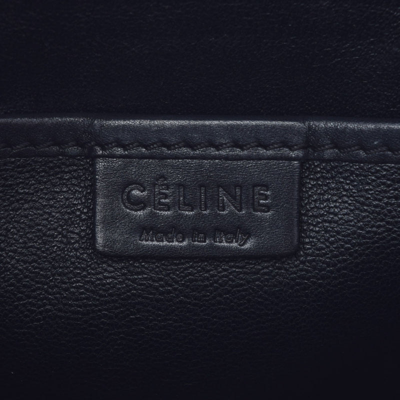 CELINE セリーヌ ラゲージ ナノショッパー 2WAY 黒 ゴールド金具 レディース カーフ ハンドバッグ Bランク 中古 銀蔵