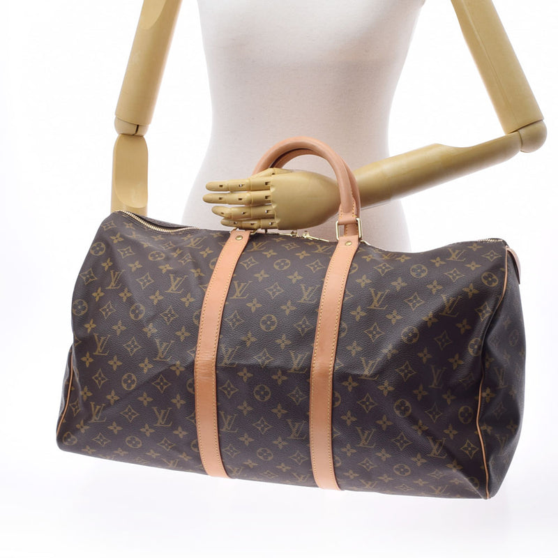 LOUIS VUITTON ルイヴィトン モノグラム キーポル50 ブラウン M41426 ユニセックス モノグラムキャンバス ボストンバッグ ABランク 中古 銀蔵