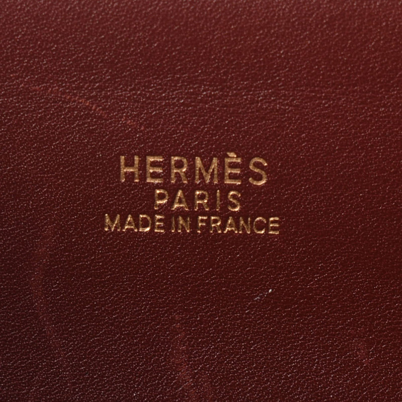 HERMES エルメス ホワイトバス PM ルージュアッシュ □F刻印(2002年頃) メンズ ボックスカーフ ハンドバッグ ABランク 中古 銀蔵