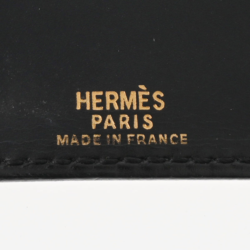 HERMES エルメス ソミュールディアンヌ カデナ 6連 ブラック ゴールド金具 ○X刻印(1994年頃) レディース ボックスカーフ キーケース Bランク 中古 銀蔵