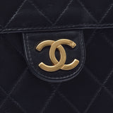 CHANEL シャネル マトラッセ プッシュロック チェーンショルダー 25cm 黒 ゴールド金具 レディース ラムスキン ショルダーバッグ Aランク 中古 銀蔵